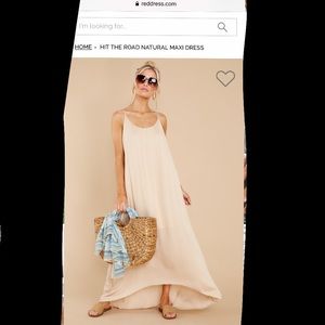 Hit the Road Maxi Dress in Natural